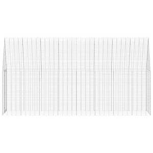 Klec pro králíky Stříbrná 400 x 100 x 210 cm Pozinkovaná ocel - obrázek 6