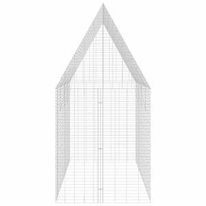 Klec pro králíky Stříbrná 400 x 100 x 210 cm Pozinkovaná ocel - obrázek 7