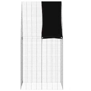 Klec pro králíky Stříbrná 100 x 100 x 210 cm Pozinkovaná ocel - obrázek 8