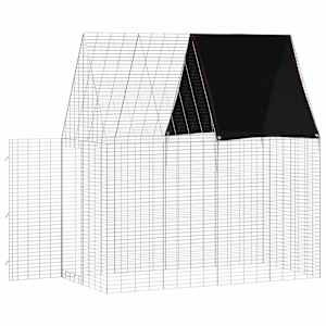 Klec pro králíky Stříbrná 200 x 100 x 210 cm Pozinkovaná ocel - obrázek 6