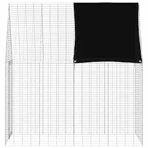 Klec pro králíky Stříbrná 200 x 100 x 210 cm Pozinkovaná ocel - obrázek 8