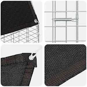 Klec pro králíky Stříbrná 300 x 100 x 210 cm Pozinkovaná ocel - obrázek 10