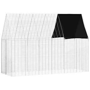 Klec pro králíky Stříbrná 300 x 100 x 210 cm Pozinkovaná ocel - obrázek 2