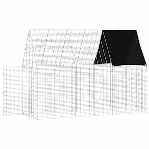 Klec pro králíky Stříbrná 300 x 100 x 210 cm Pozinkovaná ocel - obrázek 6