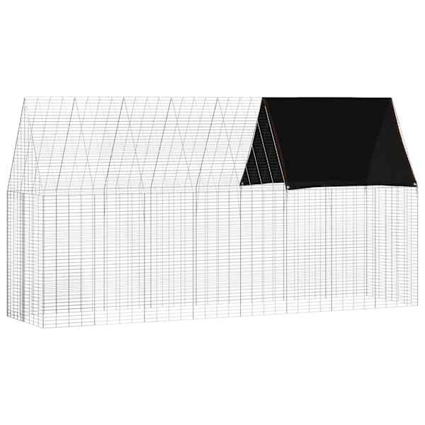 vidaXL K&uuml;&uuml;liku Aedik H&otilde;bedane 400 x 100 x 210 cm Tsingitud teras