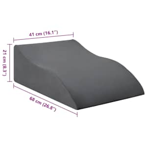 Polštář na nohy Šedá 68 x 41 x 21 cm PU pěna - obrázek 9