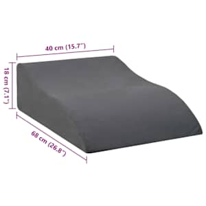 Polštář na nohy Šedá 68 x 40 x 18 cm PU pěna - obrázek 9