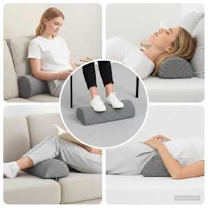 Blazina za noge Geometrični Siva 52 x 20 x 11 cm Spominska pena