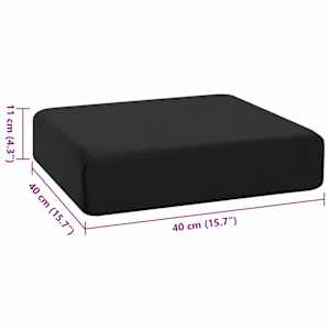 Polštář na sedák Černá 40 x 40 x 11 cm PU pěna - obrázek 9
