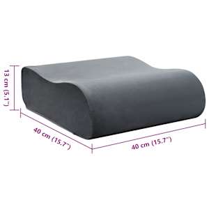 Polštář na sedák Jednobarevný Šedá 40 x 40 x 13 cm PU pěna - obrázek 10
