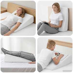 Blazina v obliki klina Bela 69 x 64 x 19 cm Spominska pena