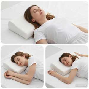 Vzglavnik za spanje Bela 50 x 30 x 10,5 cm Spominska pena