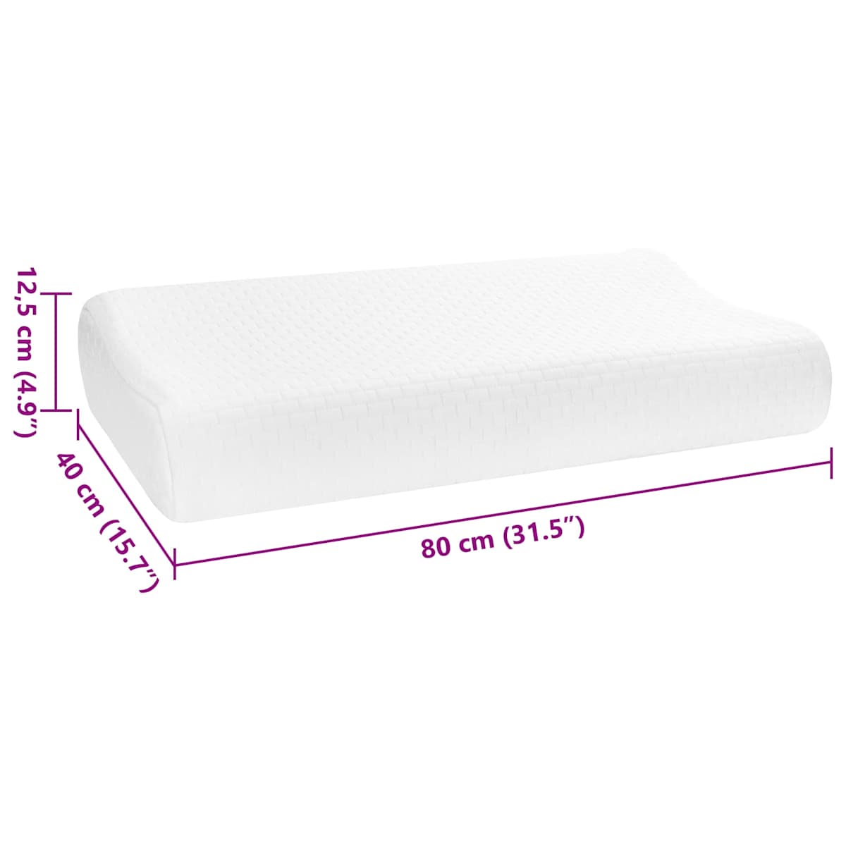 Sovepude,5 cm Medium Memory Skum Hvid - Billede 10