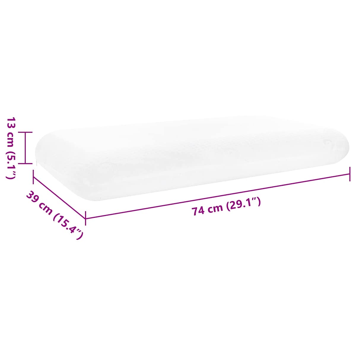 Sovepude Medium Memory Skum Hvid - Billede 10