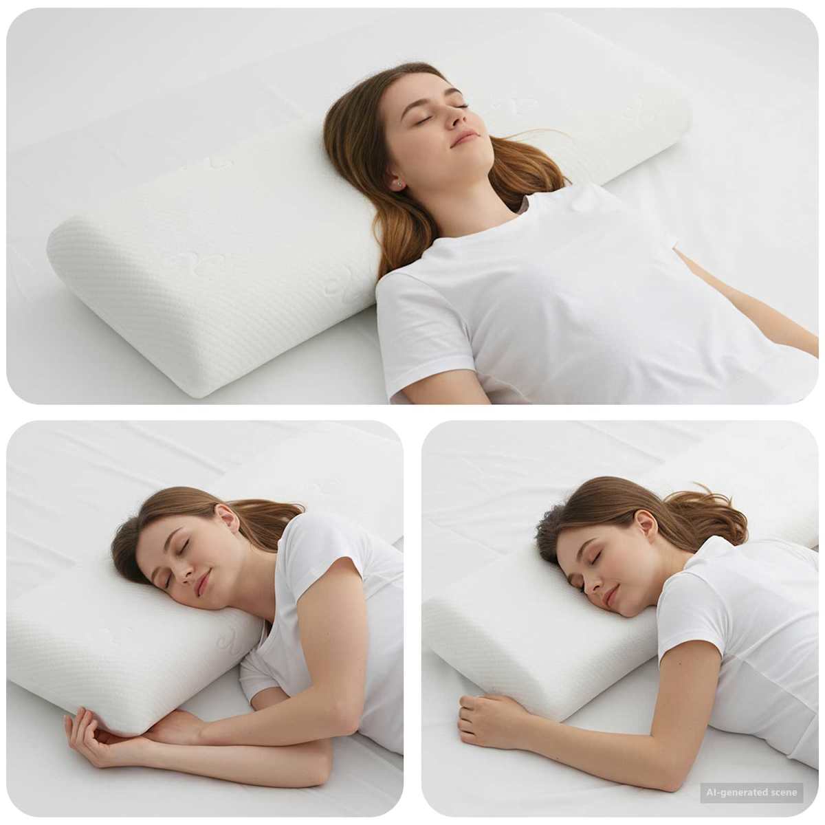 Sovepude Medium Gel Hukommelsesskum Hvid