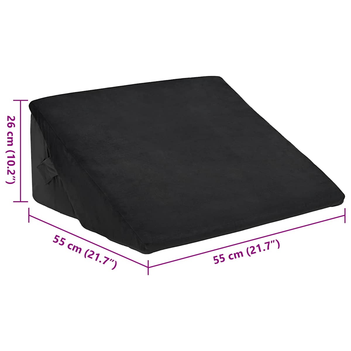 Vinkelpude 55 x 55 x 26 cm Memory Skum - Billede 9