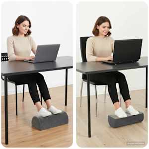 Blazina za oporo nog Enobarvno Siva 42 x 18 x 13 cm PU pena