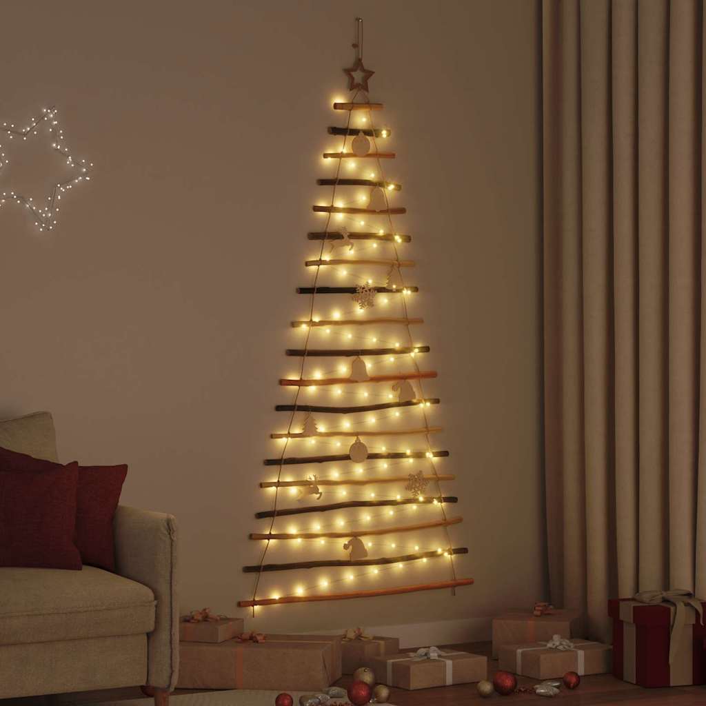 vidaXL Brad de Crăciun cu 100 LED natural 180 cm lemn masiv de frasin