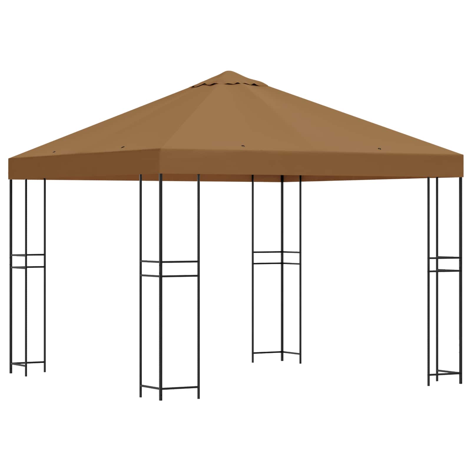 Prieel 3 x 3 m Beige Polyester en staal 190 gsm image 2