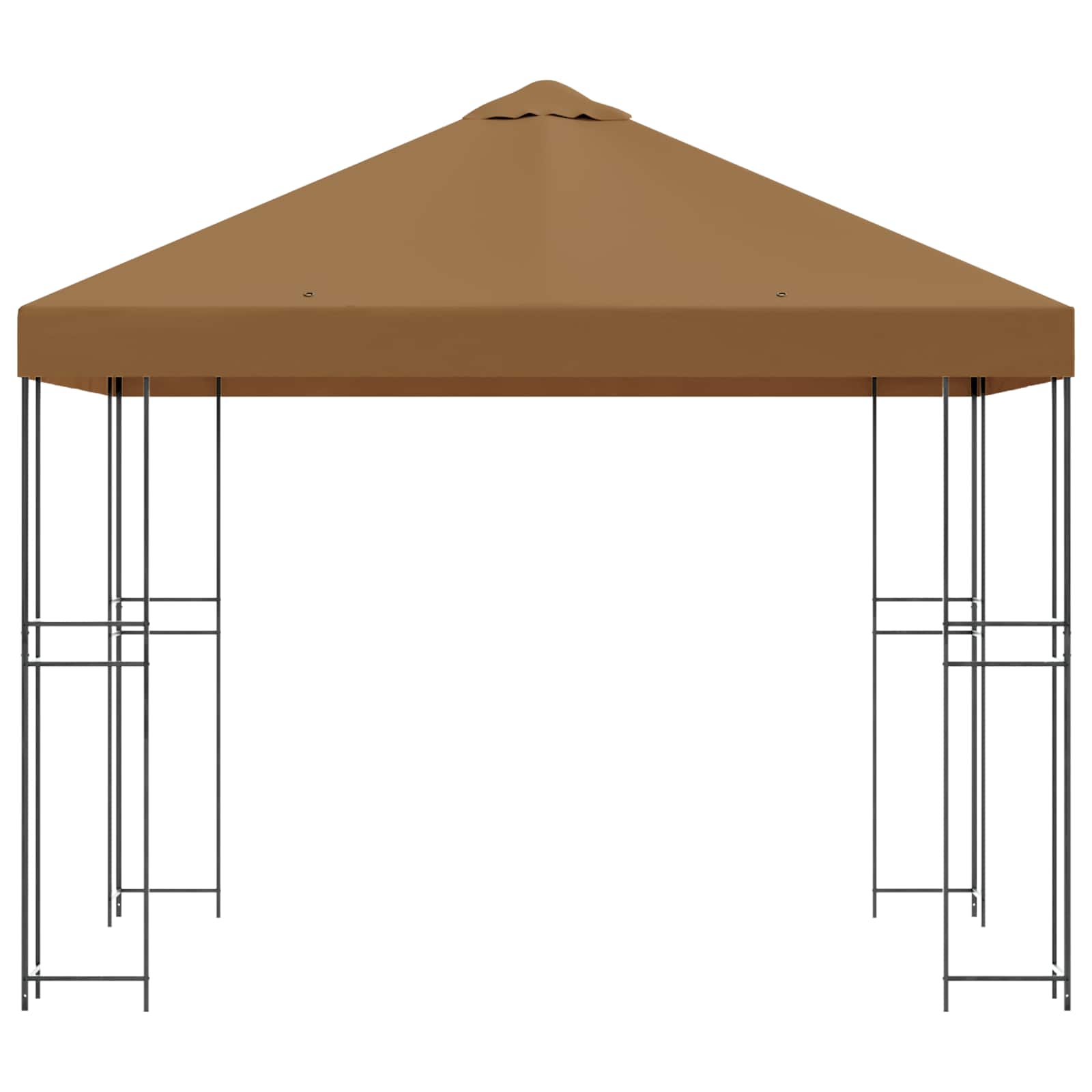 Prieel 3 x 3 m Beige Polyester en staal 190 gsm image 3