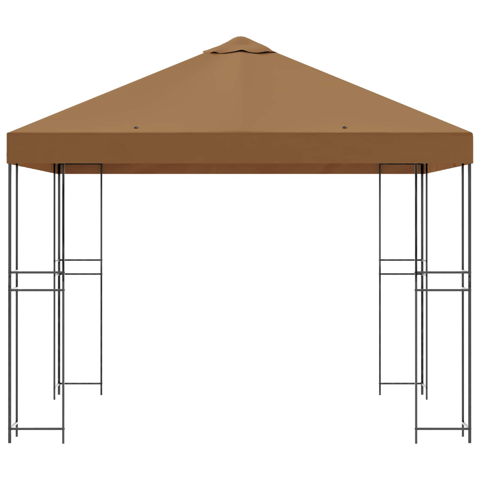 Prieel 3 x 3 m Beige Polyester en staal 190 gsm image 4
