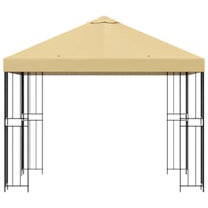 Altán 3 x 3 m Krémová Polyester a ocel 190 gsm - obrázek 4
