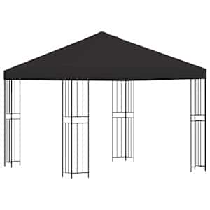 vidaXL Paviljon 3 x 3 m Antratsiit Pol&uuml;ester ja teras 190 gsm
