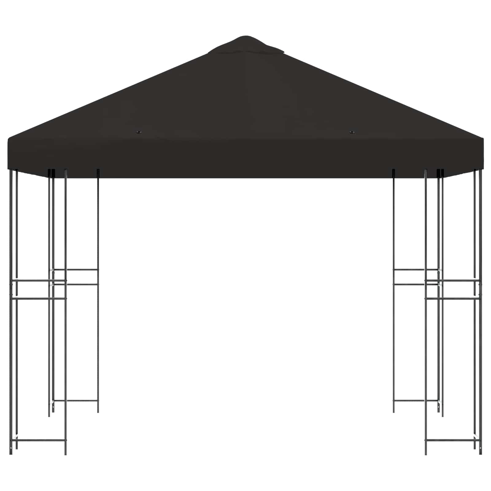 Prieel 3 x 3 m Antracietkleurig Polyester en staal 190 gsm image 3