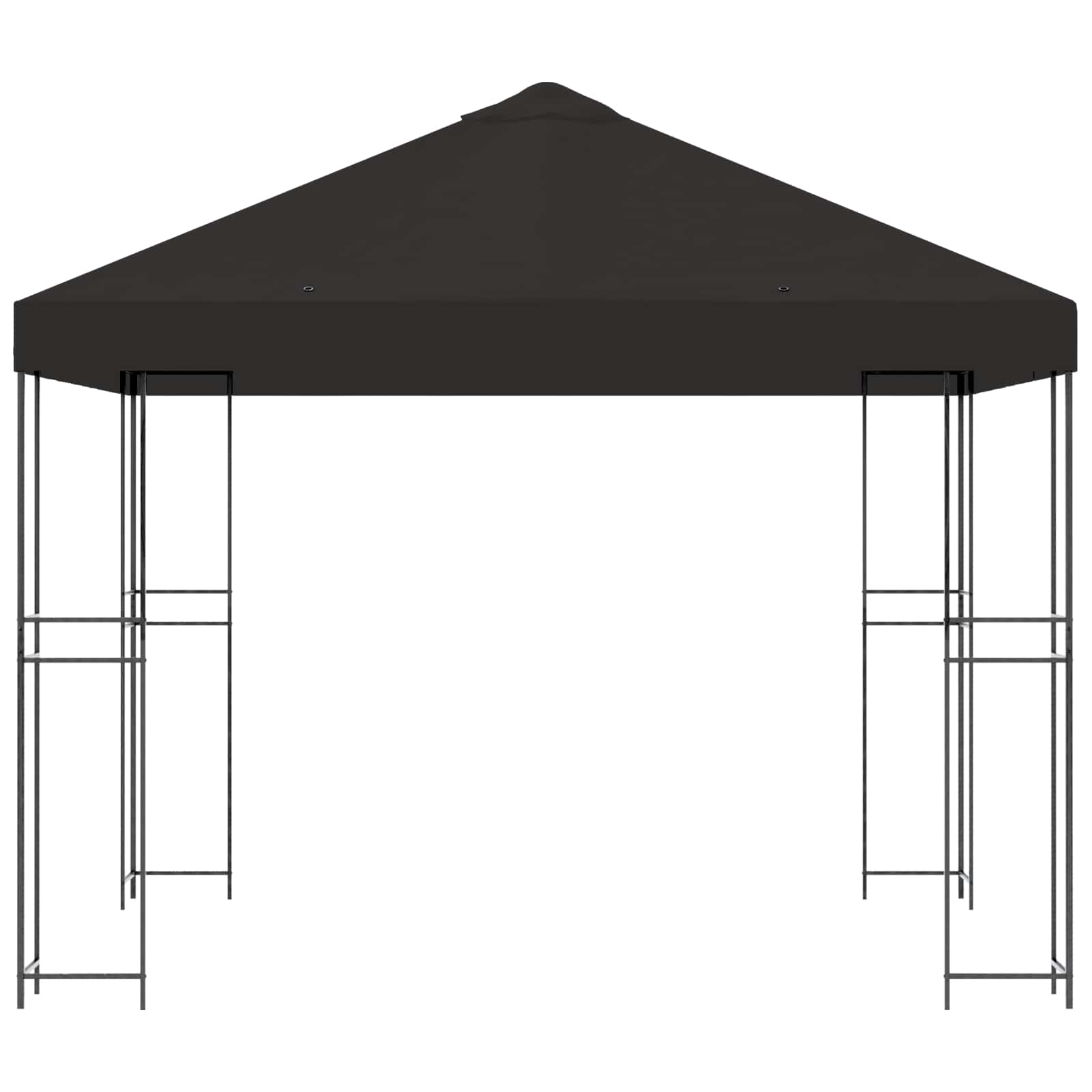 Prieel 3 x 3 m Antracietkleurig Polyester en staal 190 gsm image 4
