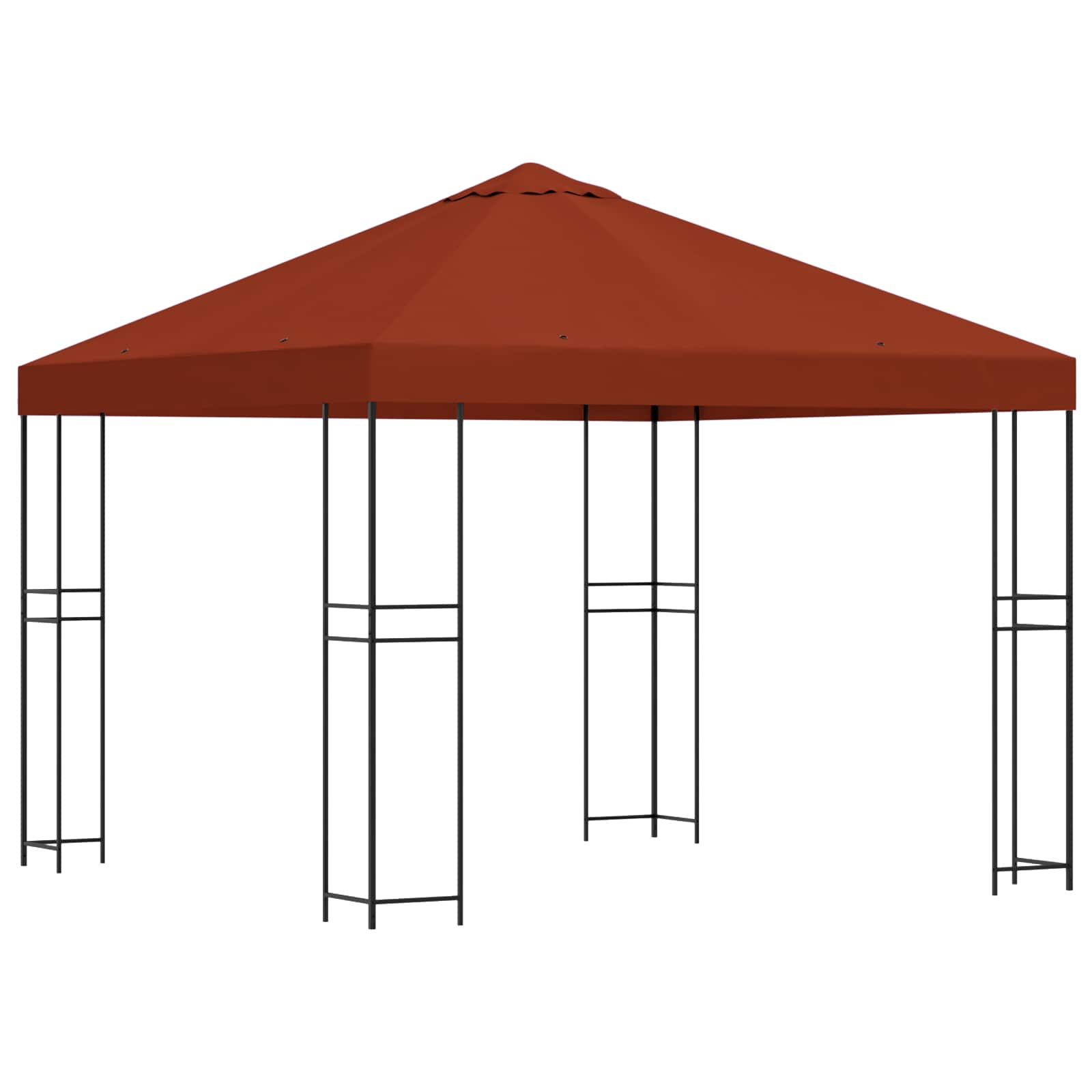 Prieel 3 x 3 m Terracotta Polyester en staal 190 gsm image 2