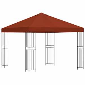 vidaXL Paviljon 3 x 3 m Terrakota Pol&uuml;ester ja teras 190 gsm