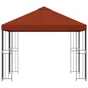 Altán 3 x 3 m Cihlová Polyester a ocel 190 gsm - obrázek 3