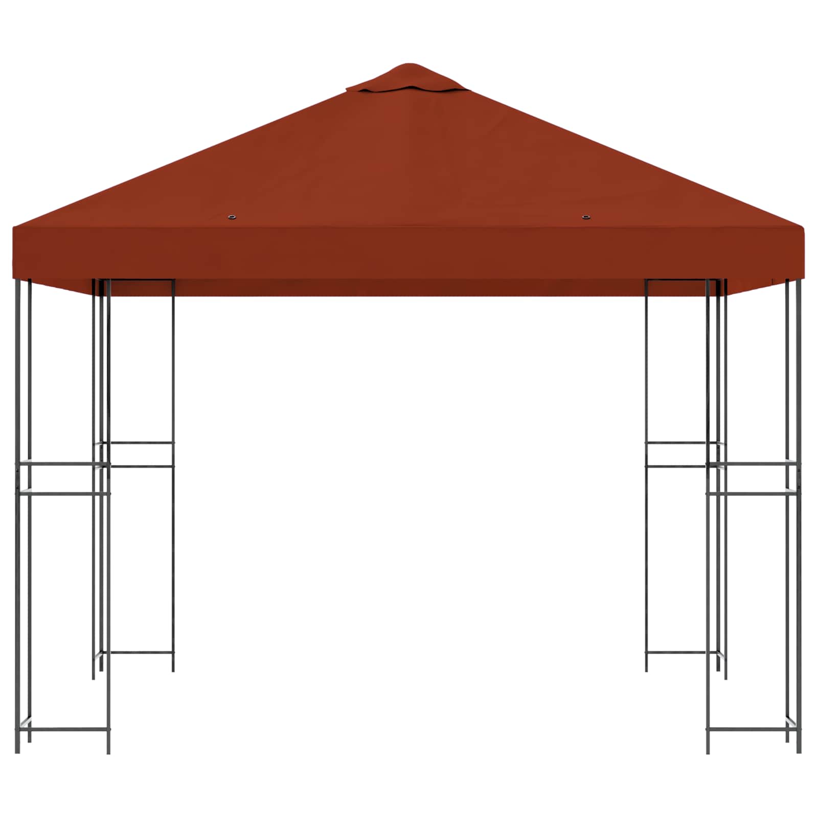 Prieel 3 x 3 m Terracotta Polyester en staal 190 gsm image 4