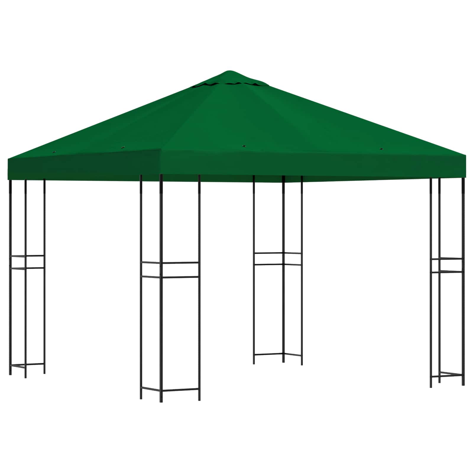 Prieel 3 x 3 m Groen Polyester en staal 190 gsm image 2