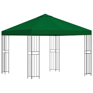 Altán 3 x 3 m Zelená Polyester a ocel 190 gsm - obrázek 2