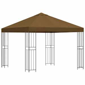vidaXL Paviljon 3 x 3 m Pruunikashall Pol&uuml;ester ja teras 190 gsm