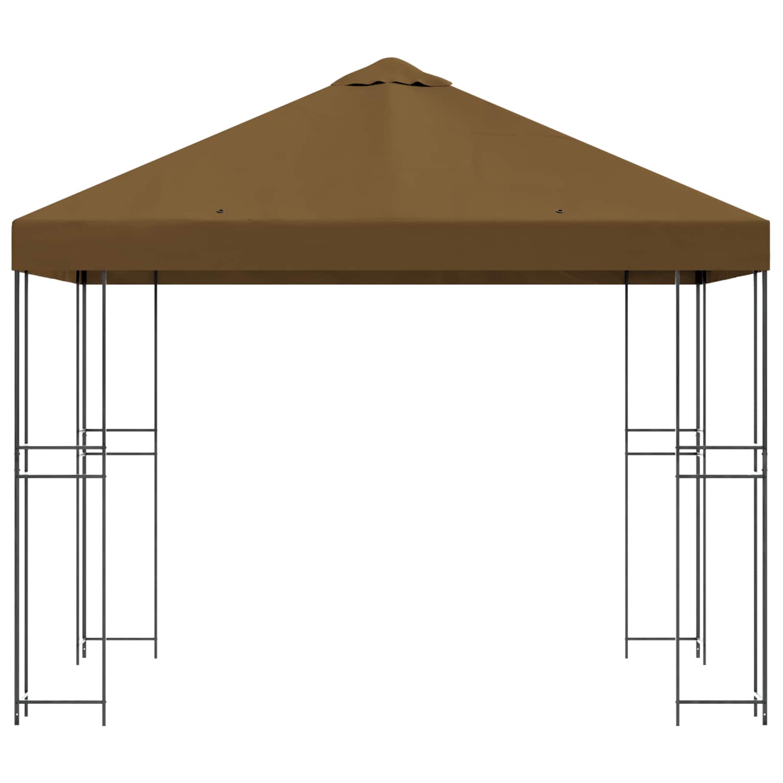 Prieel 3 x 3 m Taupe Polyester en staal 190 gsm image 3
