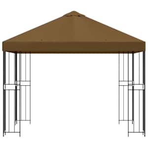 Altán 3 x 3 m Taupe Polyester a ocel 190 gsm - obrázek 3