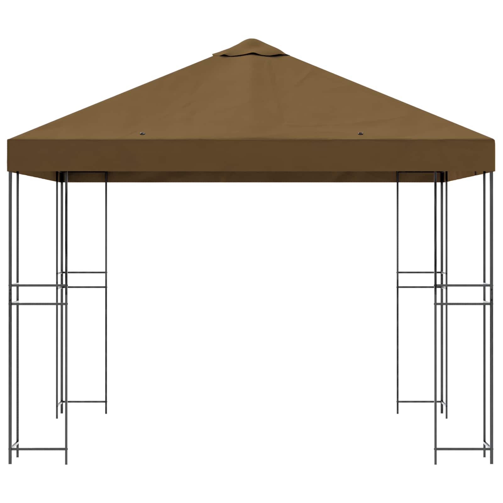 Prieel 3 x 3 m Taupe Polyester en staal 190 gsm image 4