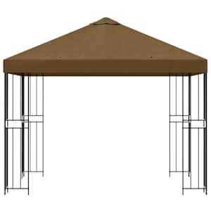 Altán 3 x 3 m Taupe Polyester a ocel 190 gsm - obrázek 4