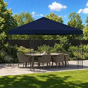 Altán 3 x 3 m Modrá Polyester a ocel 190 gsm - obrázek 1