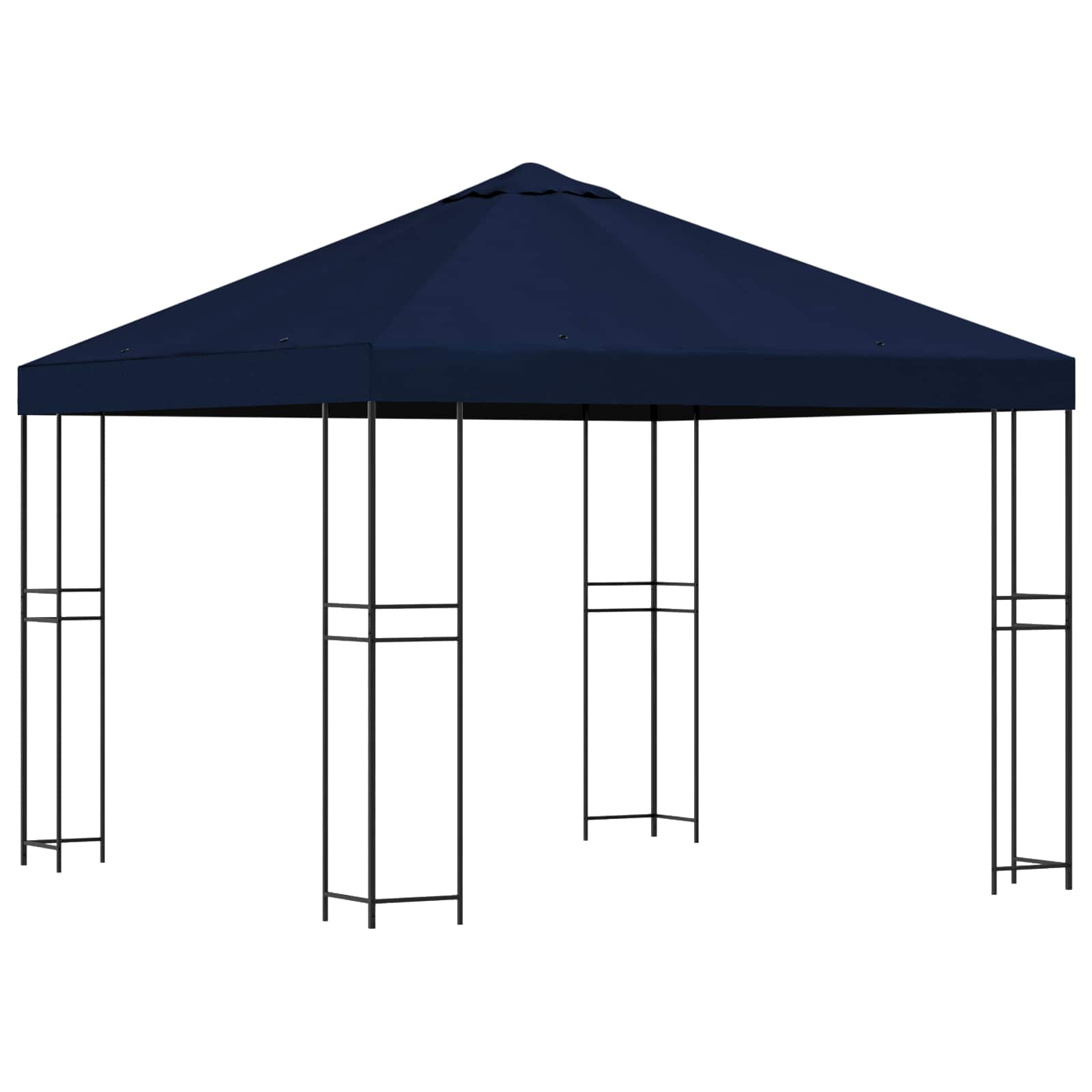 Prieel 3 x 3 m Blauw Polyester en staal 190 gsm image 2