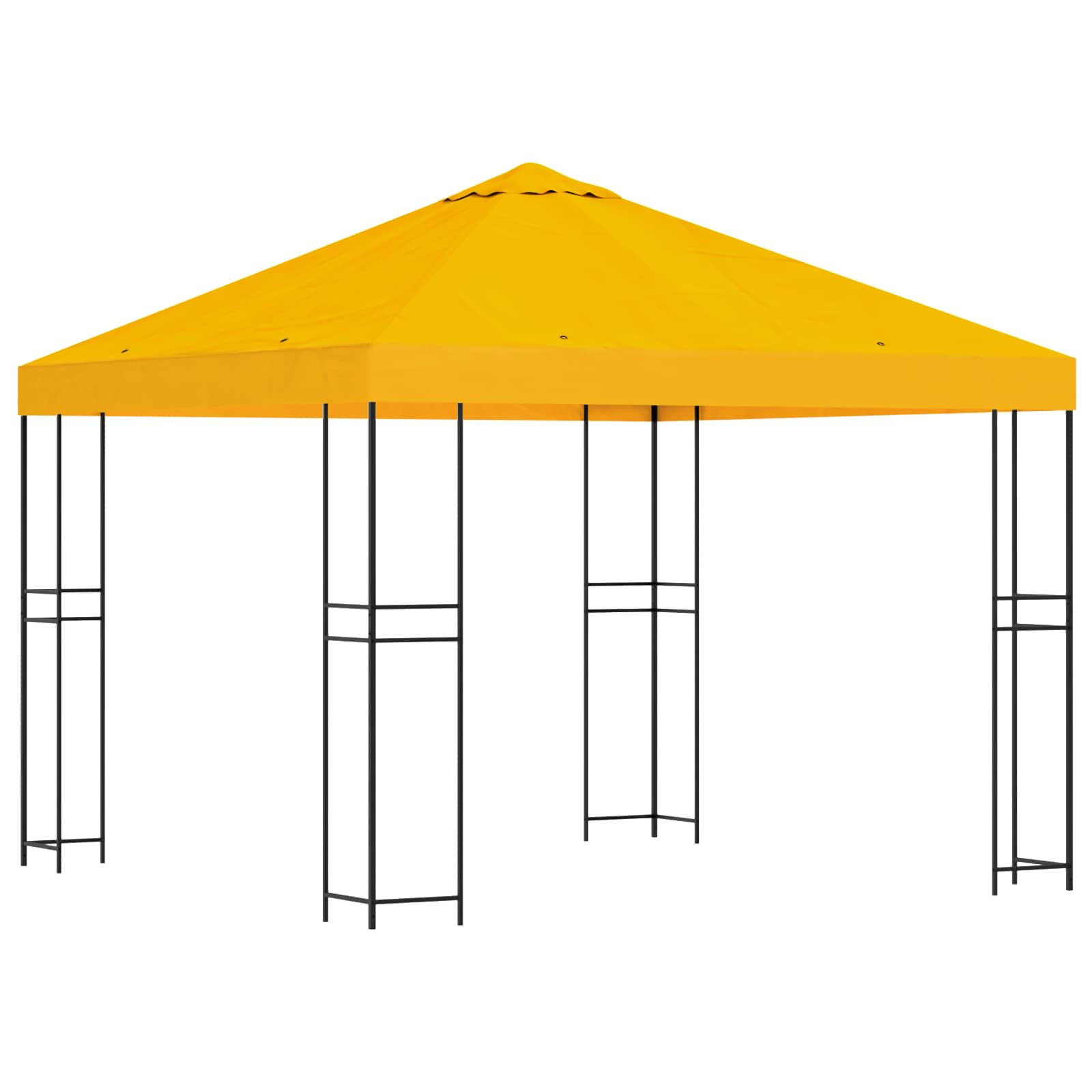 Prieel 3 x 3 m Geel Polyester en staal 190 gsm image 2