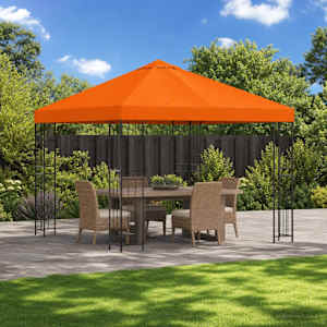 Altán 3 x 3 m Oranžová Polyester a ocel 190 gsm - obrázek 1
