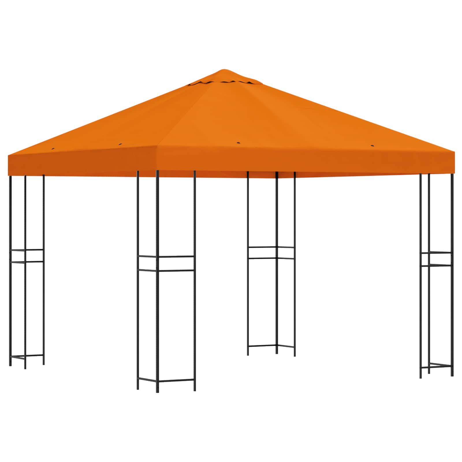 Prieel 3 x 3 m Oranje Polyester en staal 190 gsm image 2