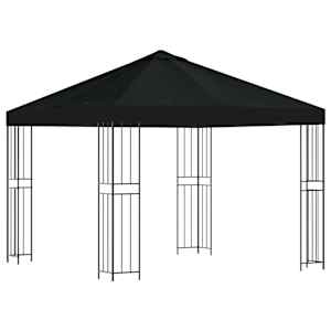 vidaXL Paviljon 3 x 3 m Must Pol&uuml;ester ja teras 190 gsm