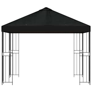 Altán 3 x 3 m Černá Polyester a ocel 190 gsm - obrázek 4