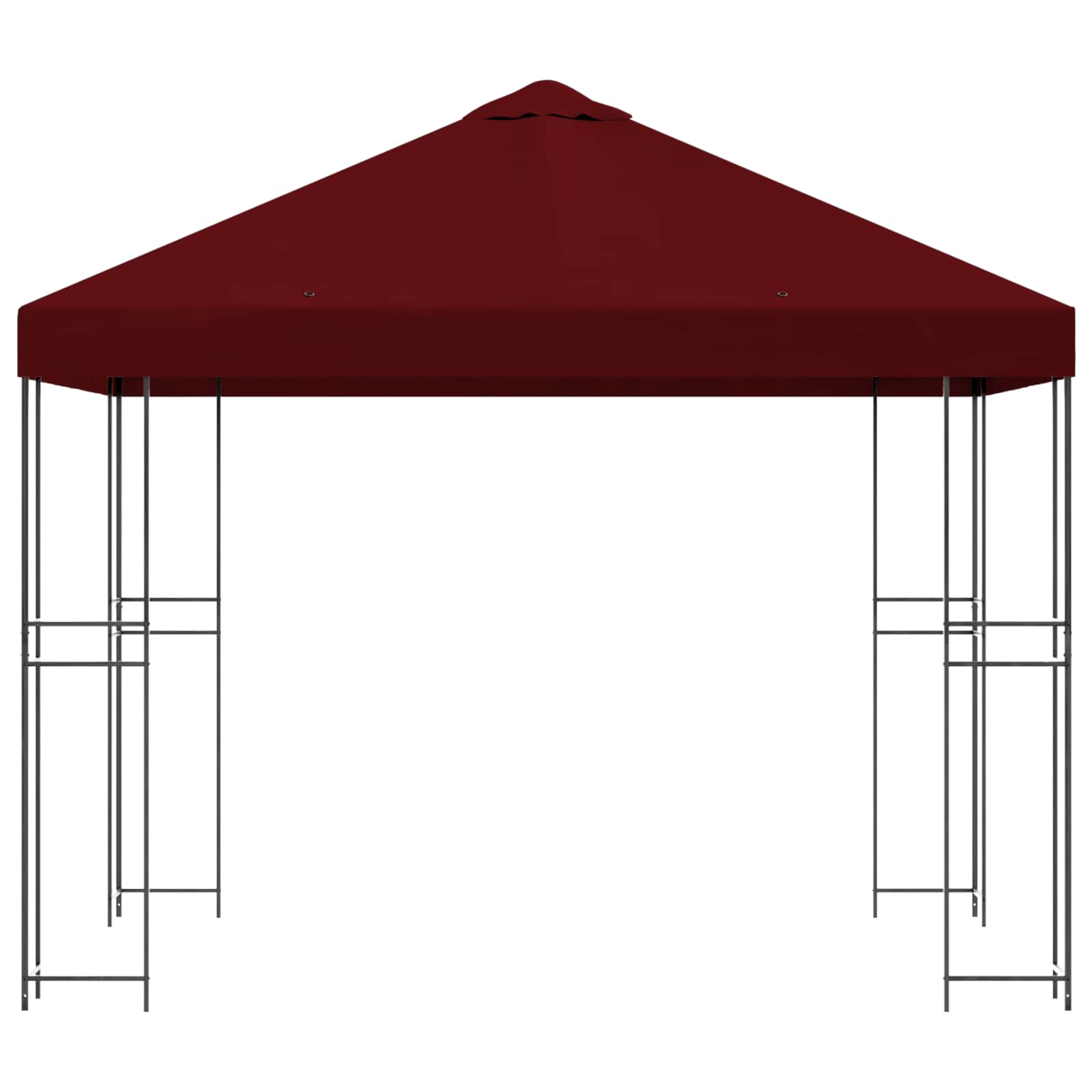 Prieel 3 x 3 m Bordeauxrood Polyester en staal 190 gsm image 3