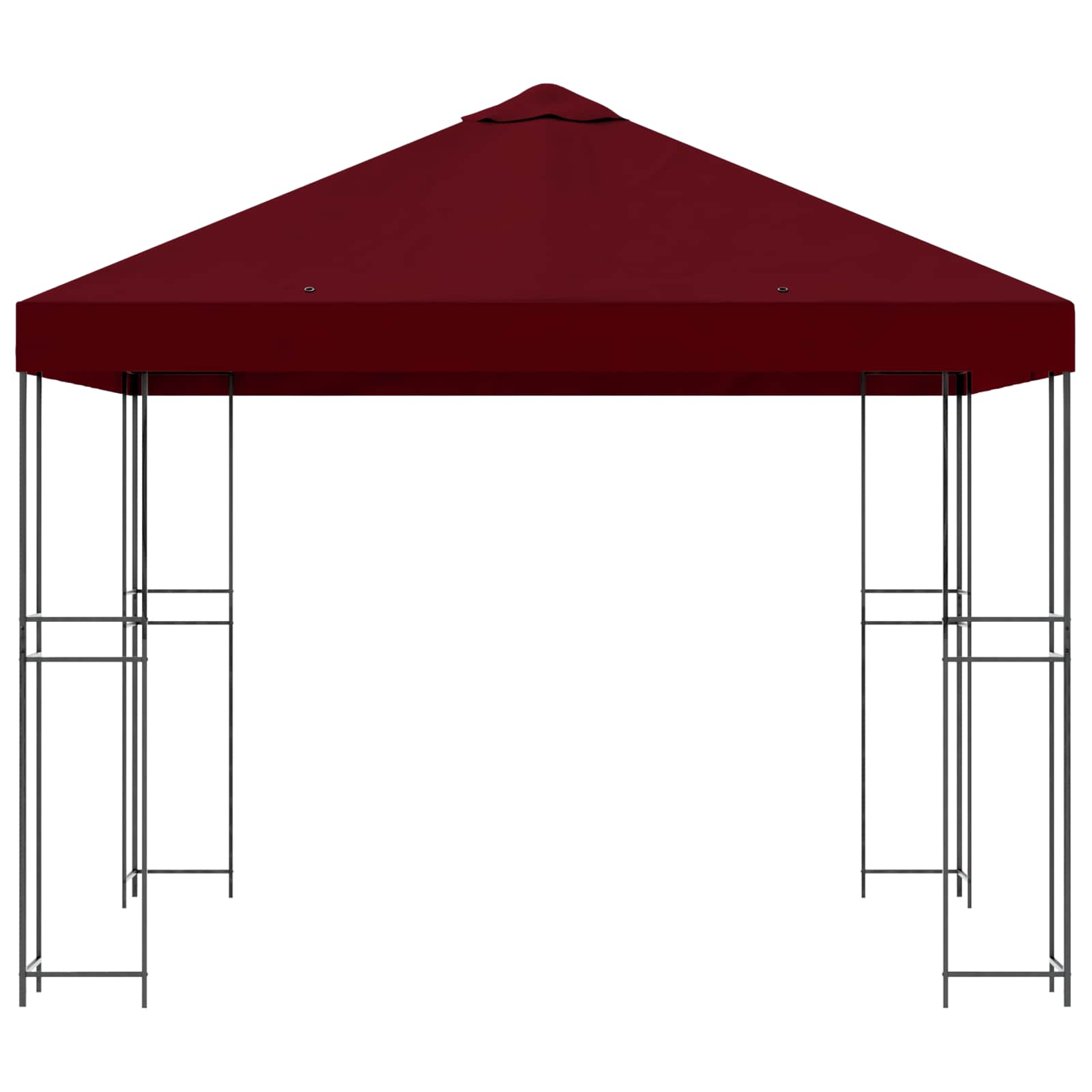 Prieel 3 x 3 m Bordeauxrood Polyester en staal 190 gsm image 4