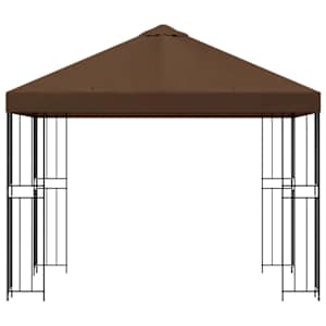 Altán 3 x 3 m Hnědá Polyester a ocel 190 gsm - obrázek 3